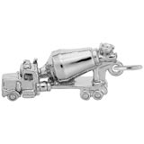 14K White Gold Cement Truck Charm by Rembrandt Charms