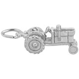 14K White Gold Tractor Charm by Rembrandt Charms