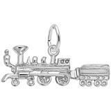 14K White Gold Train Charm by Rembrandt Charms