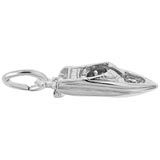 14K White Gold Speedboat Charm by Rembrandt Charms