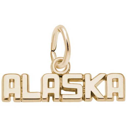 Gold Plate Alaska Charm by Rembrandt Charms Gold Plate Alaska Charm by Rembrandt Charms