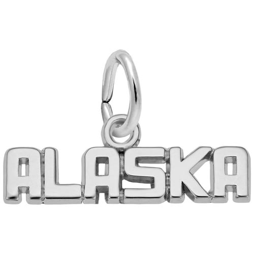 Sterling Silver Alaska Charm by Rembrandt Charms Sterling Silver Alaska Charm by Rembrandt Charms