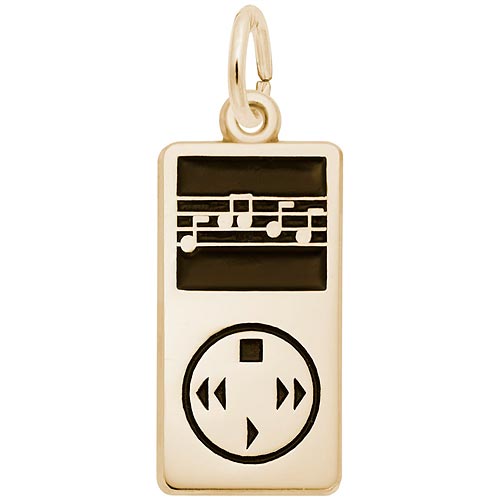 Gold Plated Personal Listening Device Charm by Rembrandt Charms