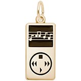 Gold Plated Personal Listening Device Charm by Rembrandt Charms