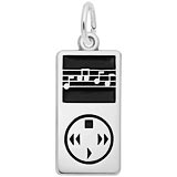 14K White Gold Personal Listening Device Charm by Rembrandt Charms