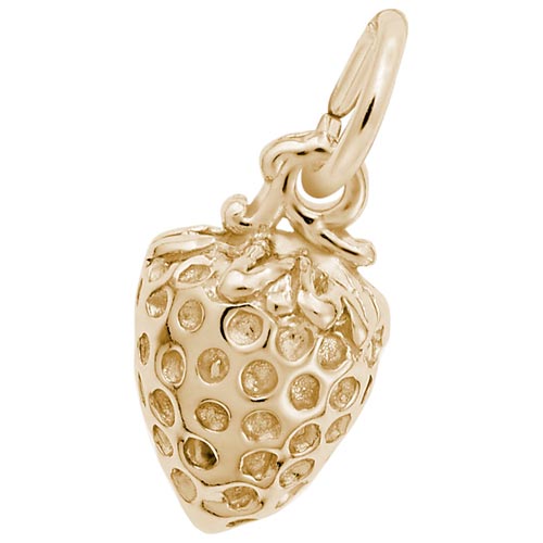 14K Gold Strawberry Charm by Rembrandt Charms 14K Gold Strawberry Charm by Rembrandt Charms