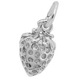 14K White Gold Strawberry Charm by Rembrandt Charms