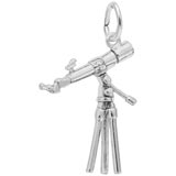 14K White Gold Telescope Charm by Rembrandt Charms