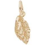 Gold Plate Beech Tree Leaf Charm by Rembrandt Charms