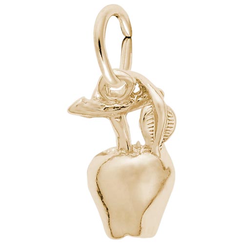 14k Gold Apple Accent Charm by Rembrandt Charms