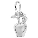14K White Gold Apple Accent Charm by Rembrandt Charms