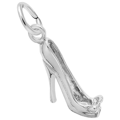 Sterling Silver High Heel Shoe Accent Charm by Rembrandt Charms