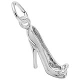 14K White Gold High Heel Shoe Accent Charm by Rembrandt Charms