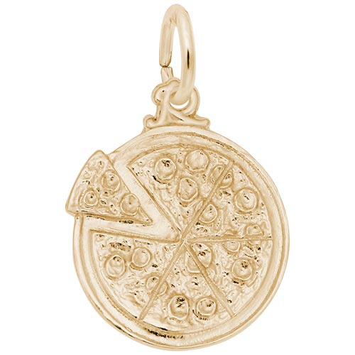 10K Gold Pizza Pie Charm by Rembrandt Charms