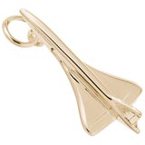 10K Gold Concorde Jet Charm by Rembrandt Charms