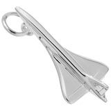 14K White Gold Concorde Jet Charm by Rembrandt Charms