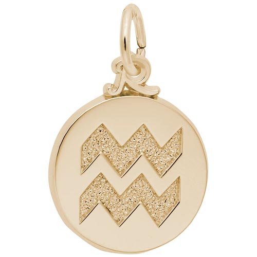 14K Gold Aquarius Zodiac Charm by Rembrandt Charms 14K Gold Aquarius Zodiac Charm by Rembrandt Charms