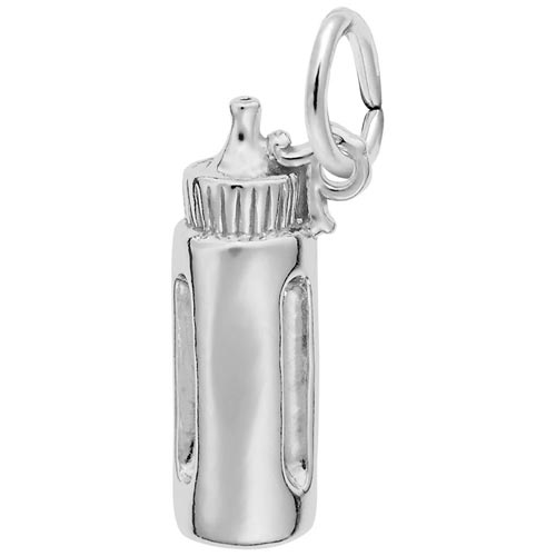 14K White Gold Baby Bottle Charm by Rembrandt Charms 14K White Gold Baby Bottle Charm by Rembrandt Charms
