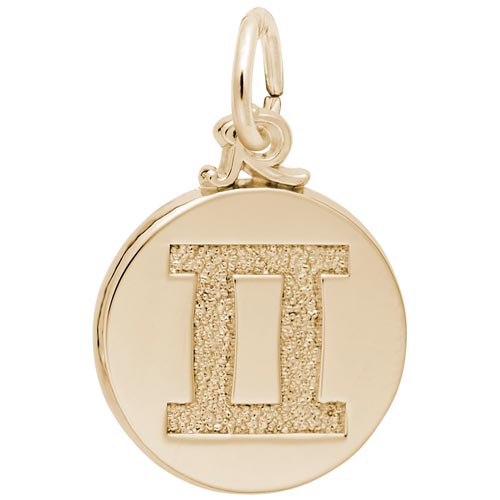 Gold Plated Gemini Zodiac Charm by Rembrandt Charms Gold Plated Gemini Zodiac Charm by Rembrandt Charms