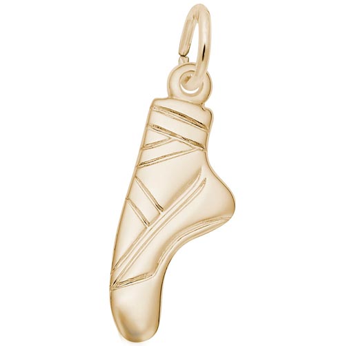 14K Gold Flat Ballet Pointe Shoe Charm by Rembrandt Charms