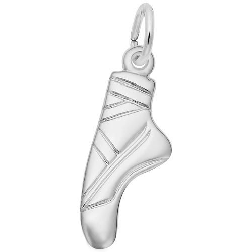 Sterling Silver Flat Ballet Pointe Shoe Charm by Rembrandt Charms Sterling Silver Flat Ballet Pointe Shoe Charm by Rembrandt Charms