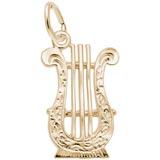 Gold Plate Lyre Charm by Rembrandt Charms