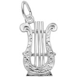 14K White Gold Lyre Charm by Rembrandt Charms