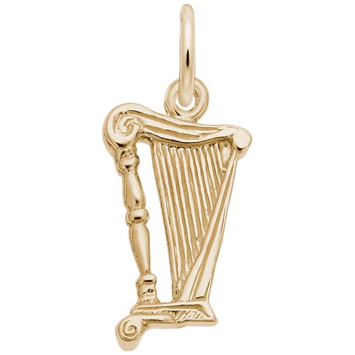 14K Gold Harp Accent Charm by Rembrandt Charms