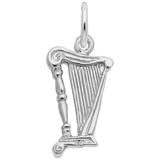 14K White Gold Harp Accent Charm by Rembrandt Charms