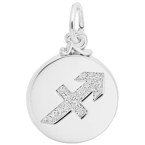 14K White Gold Sagittarius Zodiac Charm by Rembrandt Charms 14K White Gold Sagittarius Zodiac Charm by Rembrandt Charms