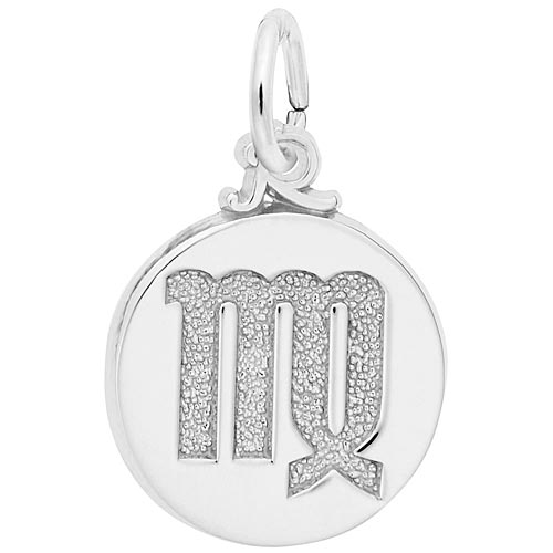 14K White Gold Virgo Zodiac Charm by Rembrandt Charms 14K White Gold Virgo Zodiac Charm by Rembrandt Charms