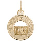 Gold Plate Niagara Falls Charm by Rembrandt Charms