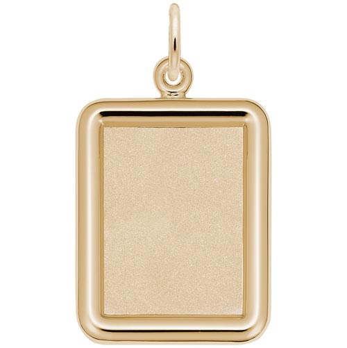 10K Gold Rectangle PhotoArt® Charm by Rembrandt Charms