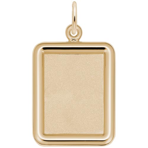 14K Gold Rectangle PhotoArt® Charm by Rembrandt Charms 14K Gold Rectangle PhotoArt® Charm by Rembrandt Charms