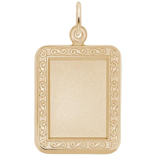 14k Gold Rectangle PhotoArt® Charm by Rembrandt Charms