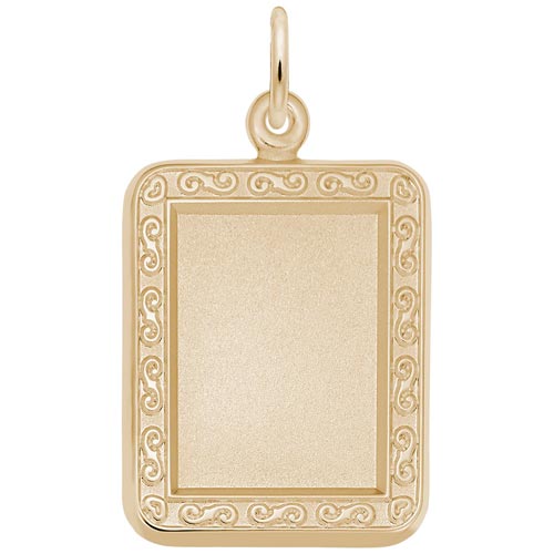Gold Plated Rectangle PhotoArt® Charm by Rembrandt Charms Gold Plated Rectangle PhotoArt® Charm by Rembrandt Charms