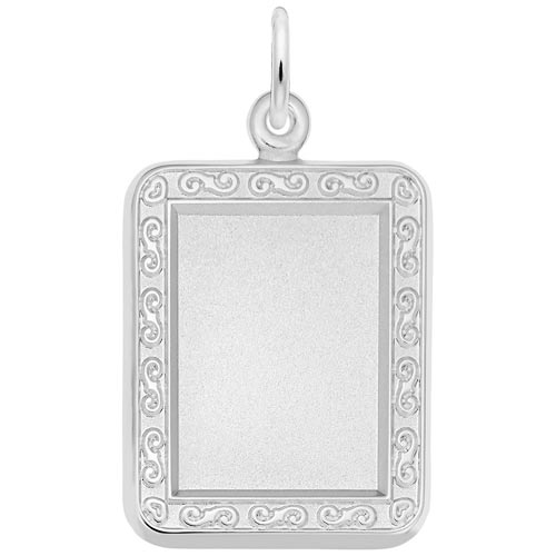 Sterling Silver Rectangle PhotoArt® Charm by Rembrandt Charms Sterling Silver Rectangle PhotoArt® Charm by Rembrandt Charms