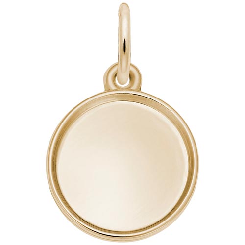 10K Gold Small Circle PhotoArt® Charm by Rembrandt Charms