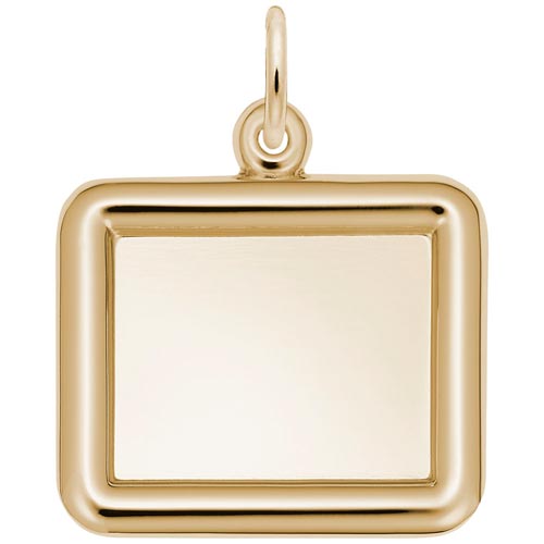 10K Gold Rectangle PhotoArt® Charm by Rembrandt Charms 10K Gold Rectangle PhotoArt® Charm by Rembrandt Charms