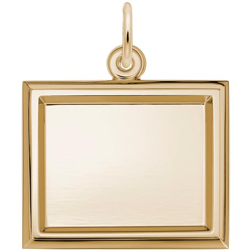 10K Gold Small Rectangle PhotoArt® Charm by Rembrandt Charms