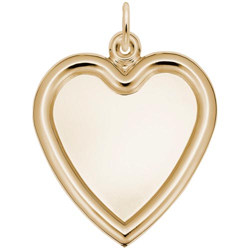 Gold Plated Large Heart PhotoArt® Charm by Rembrandt Charms