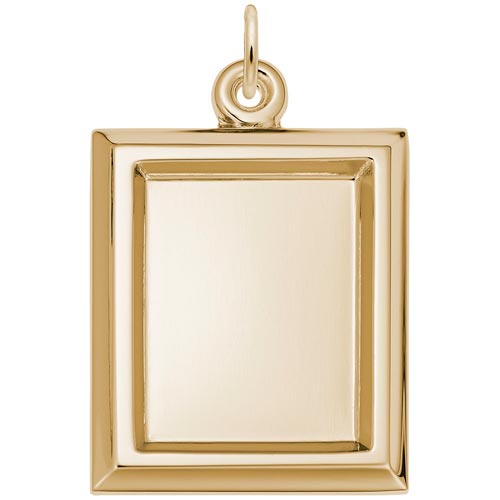 10K Gold Large Rectangle PhotoArt® Charm by Rembrandt Charms