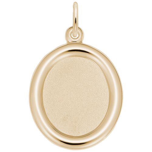 Gold Plated Small Oval PhotoArt® Charm by Rembrandt Charms Gold Plated Small Oval PhotoArt® Charm by Rembrandt Charms