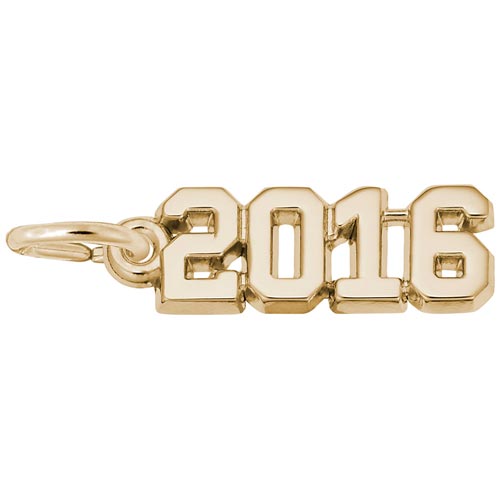 14k Gold Year 2016 Charm by Rembrandt Charms 14k Gold Year 2016 Charm by Rembrandt Charms