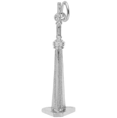 14K White Gold CN Tower Charm by Rembrandt Charms