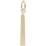Gold Plate Bunker Hill Monument Charm by Rembrandt Charms