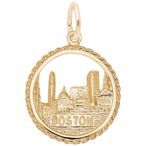 14K Gold Boston Skyline Charm by Rembrandt Charms 14K Gold Boston Skyline Charm by Rembrandt Charms