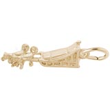 Gold Plated Dog Sled Charm by Rembrandt Charms