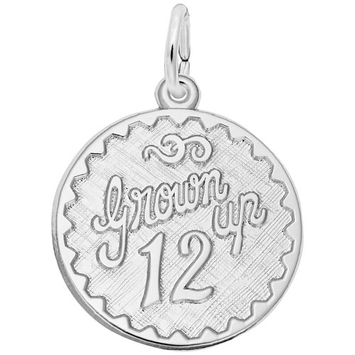 14k White Gold Grown Up 12 Birthday by Rembrandt Charms 14k White Gold Grown Up 12 Birthday by Rembrandt Charms