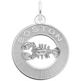 14K White Gold Boston Lobster Charm by Rembrandt Charms